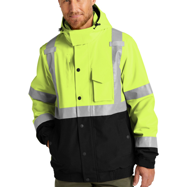Ansi 107 Class 3 Waterproof Insulated Ripstop Bomber Jacket Thumbnail