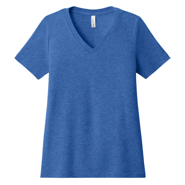 Women's Relaxed Heather CVC V Neck Tee Thumbnail
