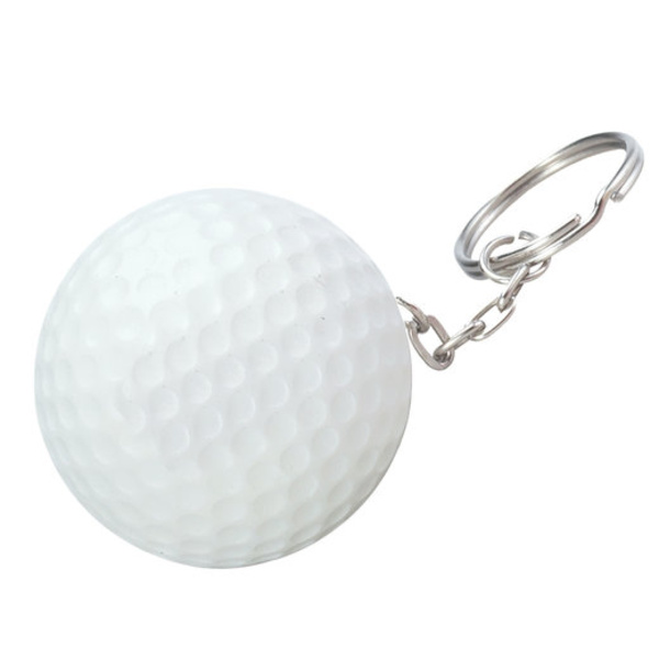Golf Ball Shape Stress Ball Keychain Thumbnail