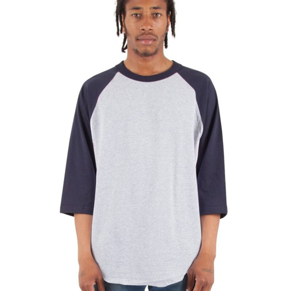 Unisex Raglan Three-Quarter Sleeve T-Shirt Thumbnail