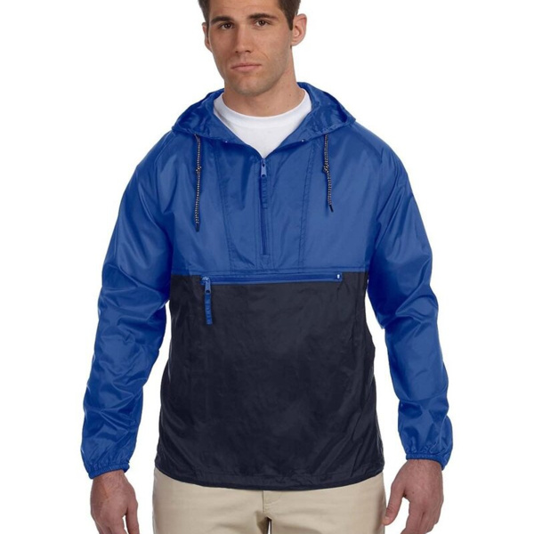 Unisex Packable Hooded Nylon Jacket Thumbnail