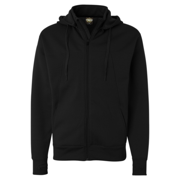 Unisex Poly-Tech Full-Zip Hooded Sweatshirt Thumbnail