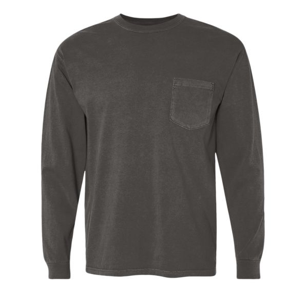 Unisex Garment-Dyed Heavyweight Long Sleeve Pocket T-Shirt Thumbnail