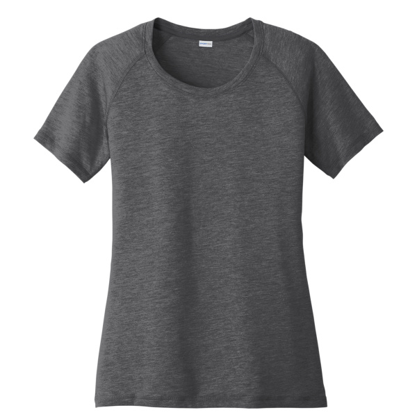 Women's PosiCharge ® Tri Blend Wicking Scoop Neck Raglan Tee Thumbnail