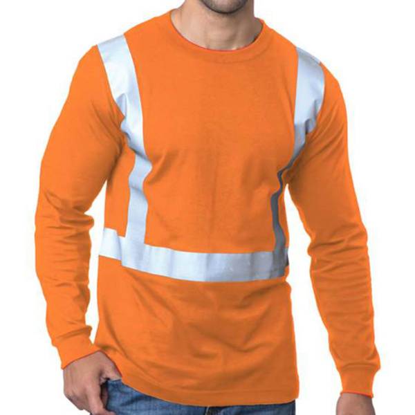 Men's USA-Made 50/50 Hi-Visibility Long Sleeve T-Shirt Thumbnail
