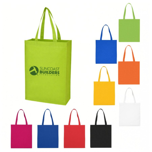 14" x 16" Non-Woven Shopper Tote Bag – Reusable Polypropylene Promotional Grocery Bag Thumbnail
