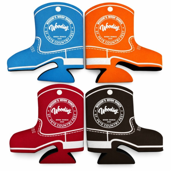 12 oz Cowboy Boot Can Cooler – Collapsible Foam Beverage Insulator for Bars & Events Thumbnail