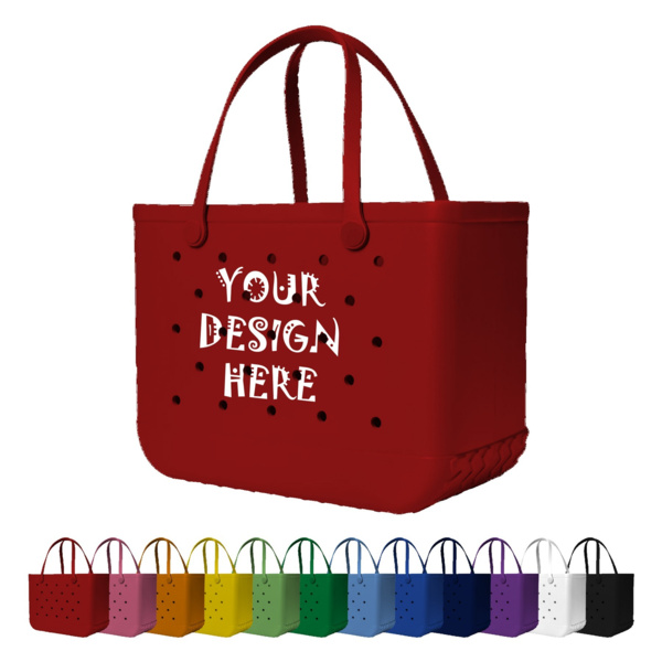 EVA Waterproof Beach Tote Bag – Bogg Style Custom Tote Thumbnail