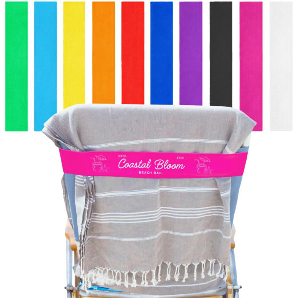 Custom Beach Towel Bands with Logo – Silicone Chair Towel Holder for Pool, Resort, Travel Use Thumbnail