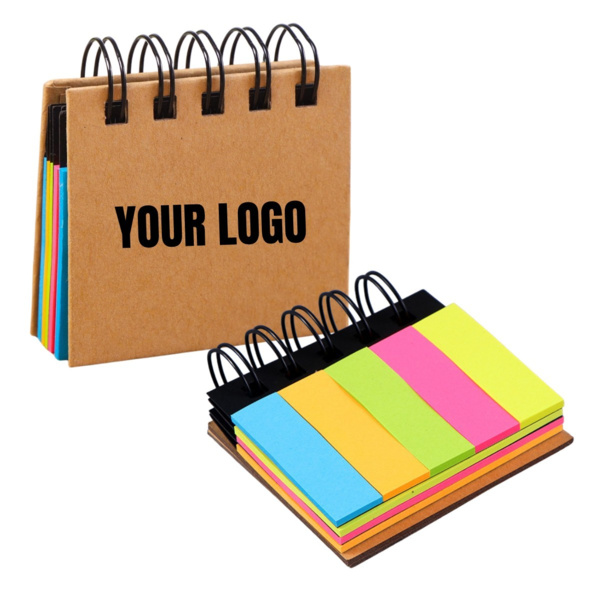 Mini Sticky Note Notebook – Custom Logo Spiral Memo Pad Set Thumbnail