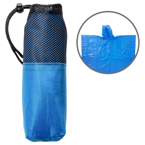 PEVA Rain Poncho with Carry Pouch | Reusable Waterproof Emergency Rainwear Thumbnail