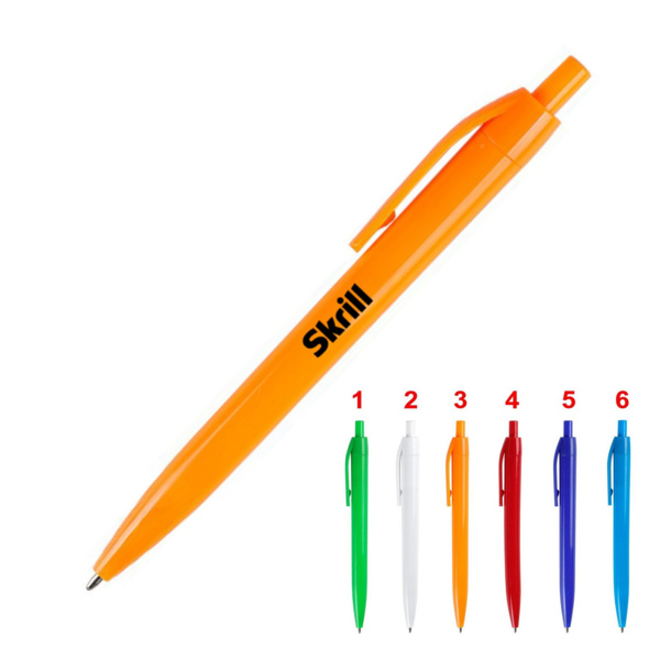 Plastic Click Pen – Retractable Promotional Ballpoint Pen for Trade Shows & Events Thumbnail