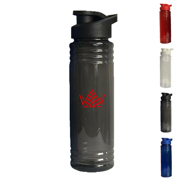 24 oz Ribbed Translucent Pop Top Water Bottle Thumbnail