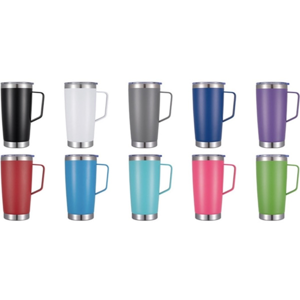 20oz Stainless Steel Handle Car Mug Thumbnail