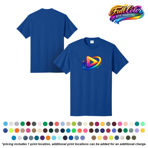 Port & Co™ Core Cotton Tee - Full Color DTF Printed Thumbnail