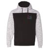 Men's Mélange Fleece Colorblocked Hooded Sweatshirt Thumbnail