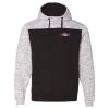 Men's Mélange Fleece Colorblocked Hooded Sweatshirt Thumbnail