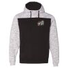 Men's Mélange Fleece Colorblocked Hooded Sweatshirt Thumbnail