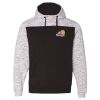 Men's Mélange Fleece Colorblocked Hooded Sweatshirt Thumbnail