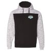 Men's Mélange Fleece Colorblocked Hooded Sweatshirt Thumbnail