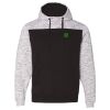 Men's Mélange Fleece Colorblocked Hooded Sweatshirt Thumbnail