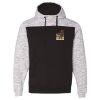 Men's Mélange Fleece Colorblocked Hooded Sweatshirt Thumbnail