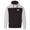 Men's Mélange Fleece Colorblocked Hooded Sweatshirt Thumbnail