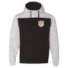 Men's Mélange Fleece Colorblocked Hooded Sweatshirt Thumbnail