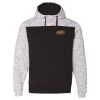 Men's Mélange Fleece Colorblocked Hooded Sweatshirt Thumbnail