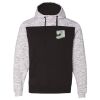 Men's Mélange Fleece Colorblocked Hooded Sweatshirt Thumbnail