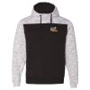 Men's Mélange Fleece Colorblocked Hooded Sweatshirt Thumbnail