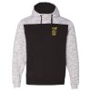 Men's Mélange Fleece Colorblocked Hooded Sweatshirt Thumbnail