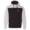 Men's Mélange Fleece Colorblocked Hooded Sweatshirt Thumbnail