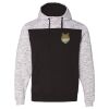 Men's Mélange Fleece Colorblocked Hooded Sweatshirt Thumbnail