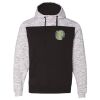 Men's Mélange Fleece Colorblocked Hooded Sweatshirt Thumbnail