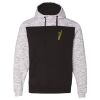Men's Mélange Fleece Colorblocked Hooded Sweatshirt Thumbnail