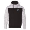 Men's Mélange Fleece Colorblocked Hooded Sweatshirt Thumbnail