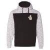 Men's Mélange Fleece Colorblocked Hooded Sweatshirt Thumbnail