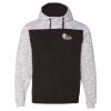 Men's Mélange Fleece Colorblocked Hooded Sweatshirt Thumbnail