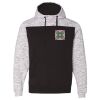 Men's Mélange Fleece Colorblocked Hooded Sweatshirt Thumbnail