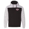 Men's Mélange Fleece Colorblocked Hooded Sweatshirt Thumbnail