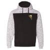 Men's Mélange Fleece Colorblocked Hooded Sweatshirt Thumbnail