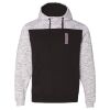 Men's Mélange Fleece Colorblocked Hooded Sweatshirt Thumbnail