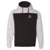 Men's Mélange Fleece Colorblocked Hooded Sweatshirt Thumbnail