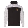 Men's Mélange Fleece Colorblocked Hooded Sweatshirt Thumbnail