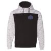 Men's Mélange Fleece Colorblocked Hooded Sweatshirt Thumbnail