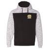 Men's Mélange Fleece Colorblocked Hooded Sweatshirt Thumbnail