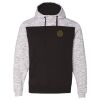 Men's Mélange Fleece Colorblocked Hooded Sweatshirt Thumbnail