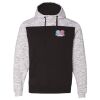 Men's Mélange Fleece Colorblocked Hooded Sweatshirt Thumbnail
