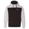 Men's Mélange Fleece Colorblocked Hooded Sweatshirt Thumbnail